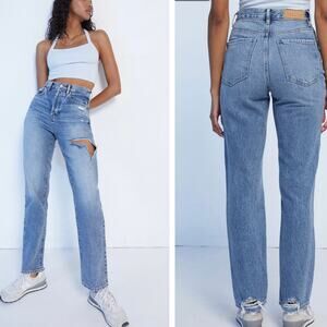 PacSun Dark Blue Ripped Dad Jeans Women’s size 28